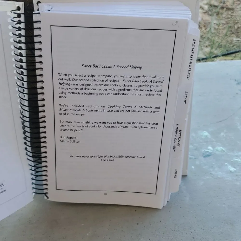 Sweet Basil Cooks Cookbook - A Second Helping